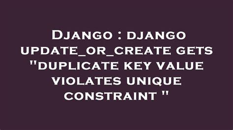 If you need to specify such values, reset the sequence afterward to avoid reusing a value thats already in the table. . Duplicate key value violates unique constraint django